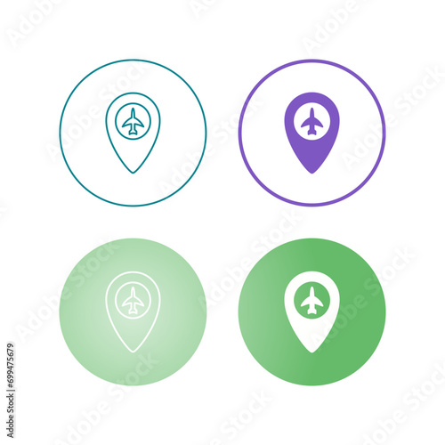 Free Download Airport Location Vector Icon - GFXLoad