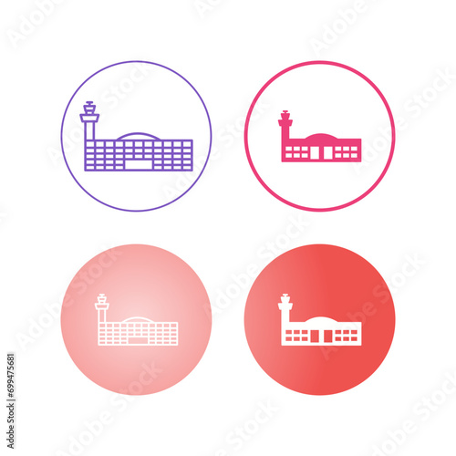 Airport Building Vector Icon