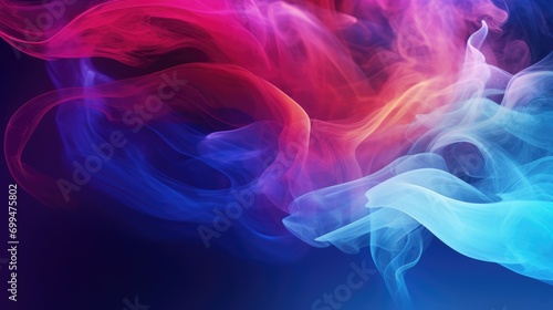 Atmospheric spectrum mist over shadowy surface, copious swirls of colorful smoke on dark background