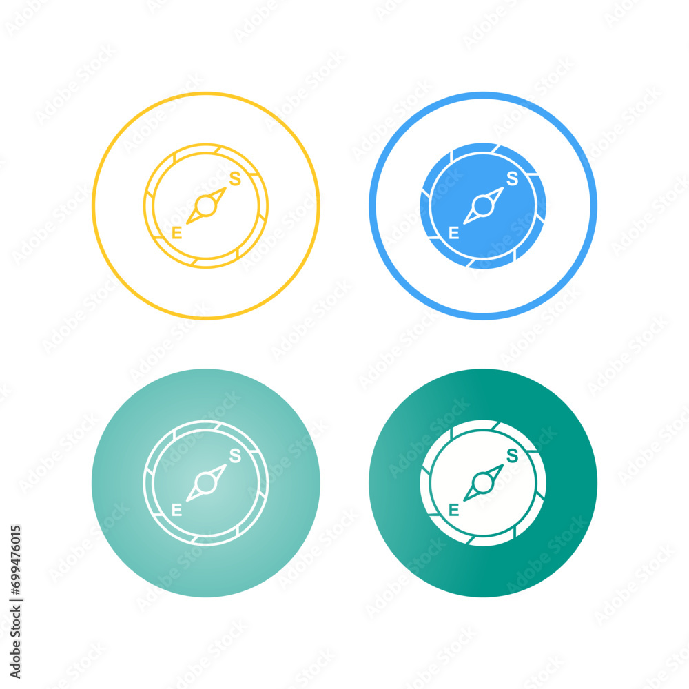 Compass Vector Icon Compass Vector Icon