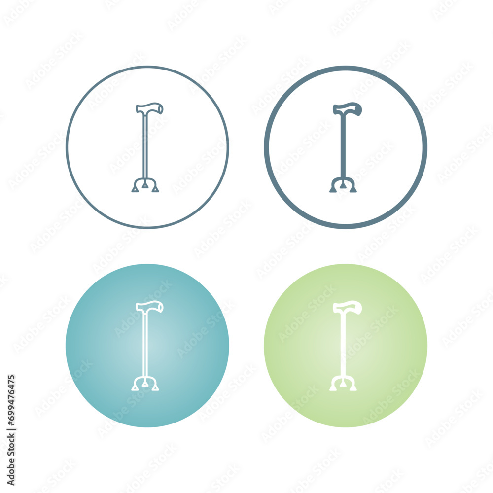 Walking Stick Vector Icon Walking Stick Vector Icon