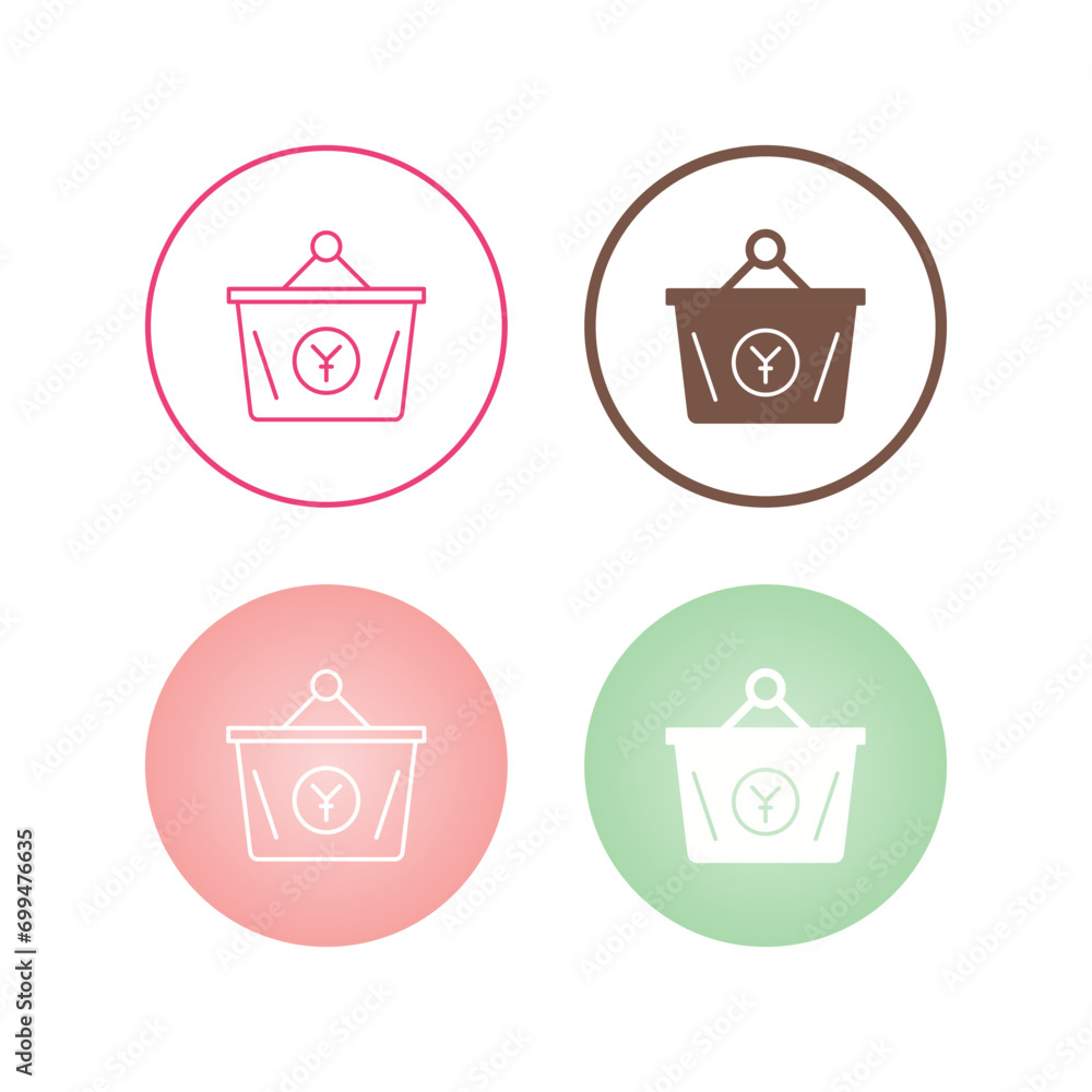 Yen Basket Vector Icon Yen Basket Vector Icon