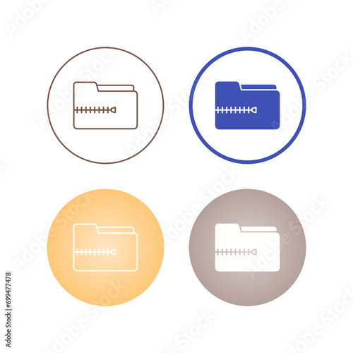 Zip File Vector Icon