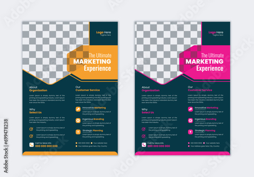 
Business Flyer template layout design.
Corporate creative colorful business flyer
poster flyer pamphlet brochure cover design layout space for photo background, vector template design A4 size. photo