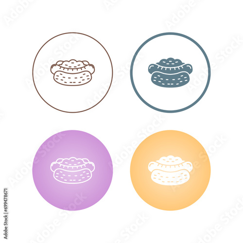 Hot Dog Vector Icon