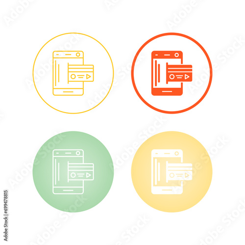 Mobile Money Vector Icon