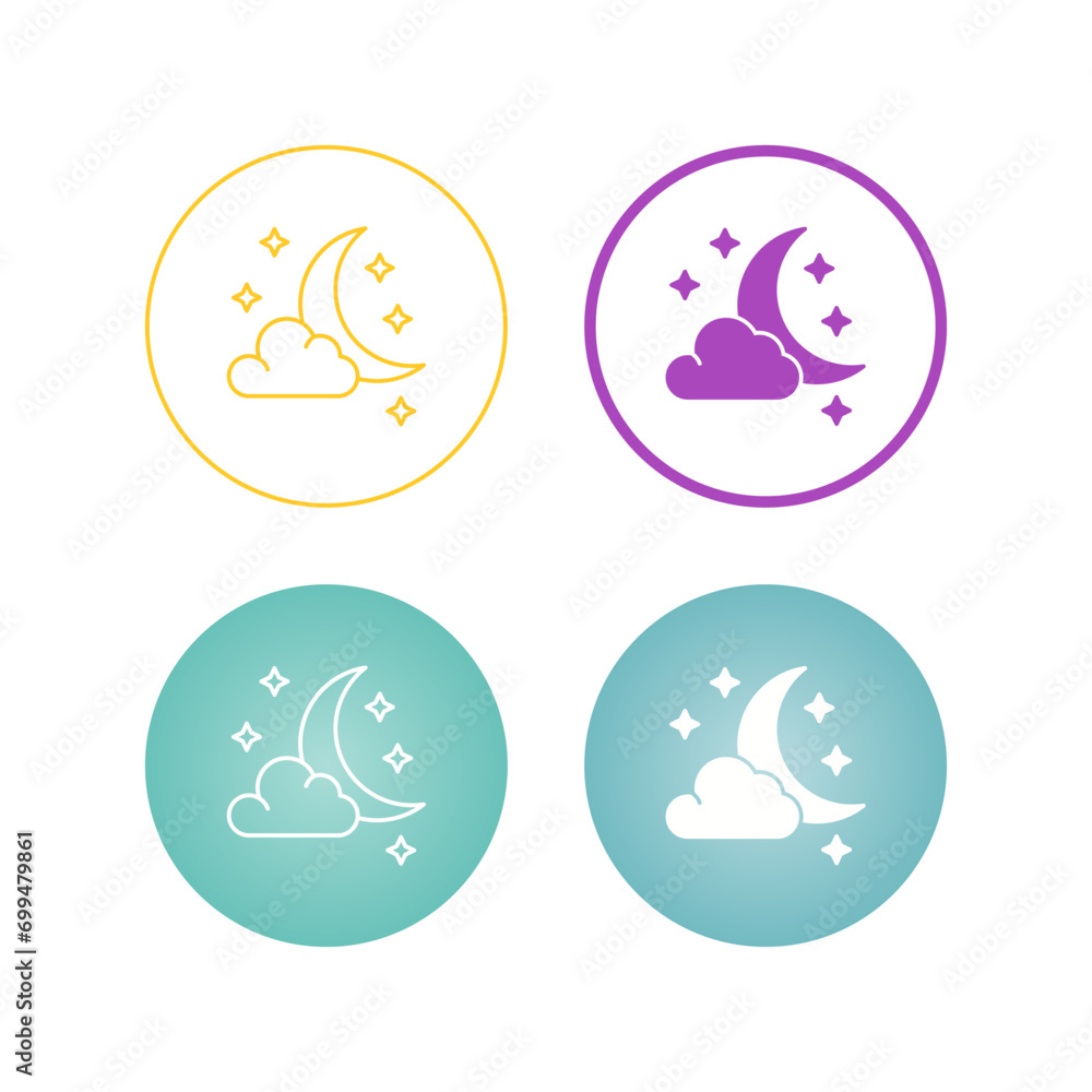 Starry Night Vector Icon Starry Night Vector Icon