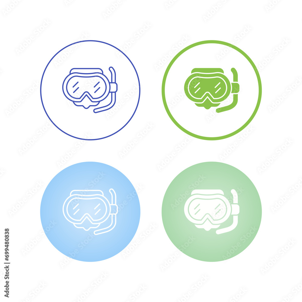 Diving Mask Vector Icon Diving Mask Vector Icon