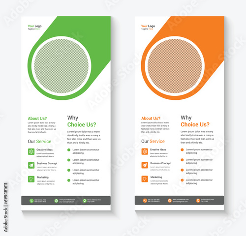 Corporate dl flyer template design
