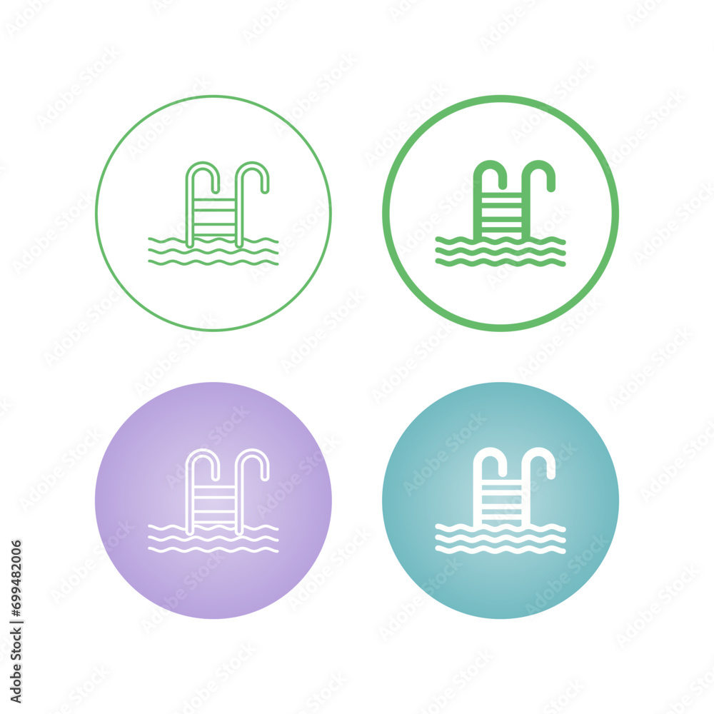 Water Stairs Vector Icon Water Stairs Vector Icon