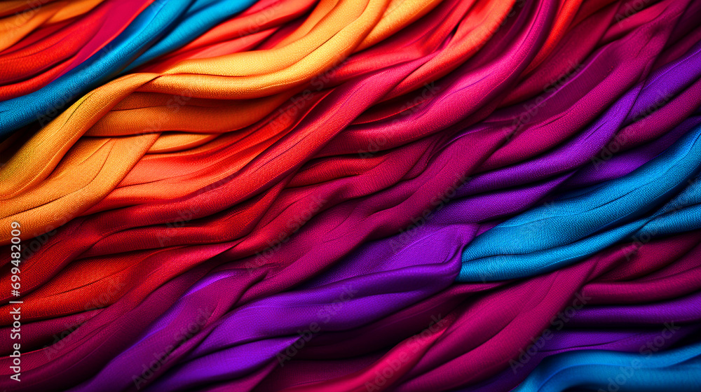 Colorful fabrics background - ai generative Colorful fabrics background - ai generative
