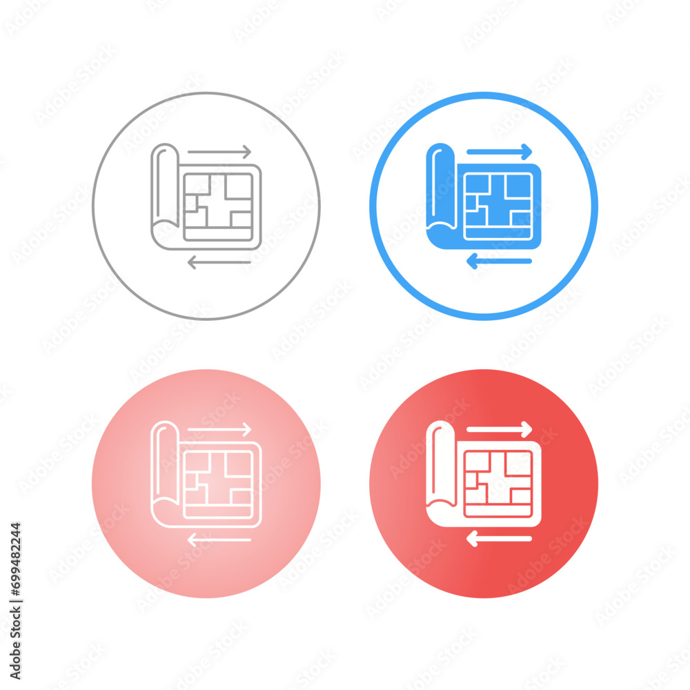 Blueprint Vector Icon Blueprint Vector Icon