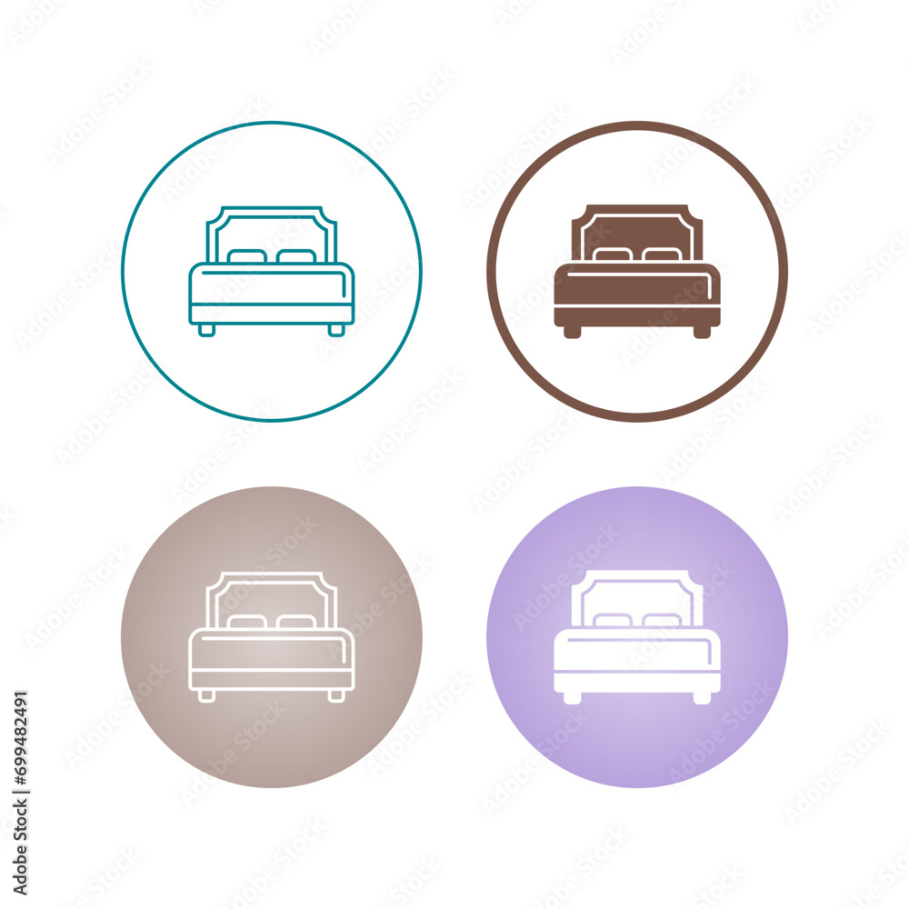 Hotel Bed Vector Icon Hotel Bed Vector Icon