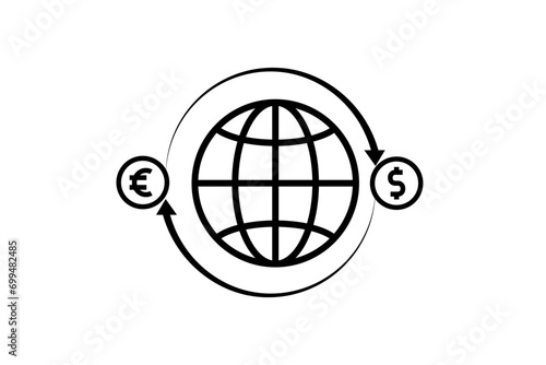 Currency Swap Symbol: Euro and US Dollar Exchange