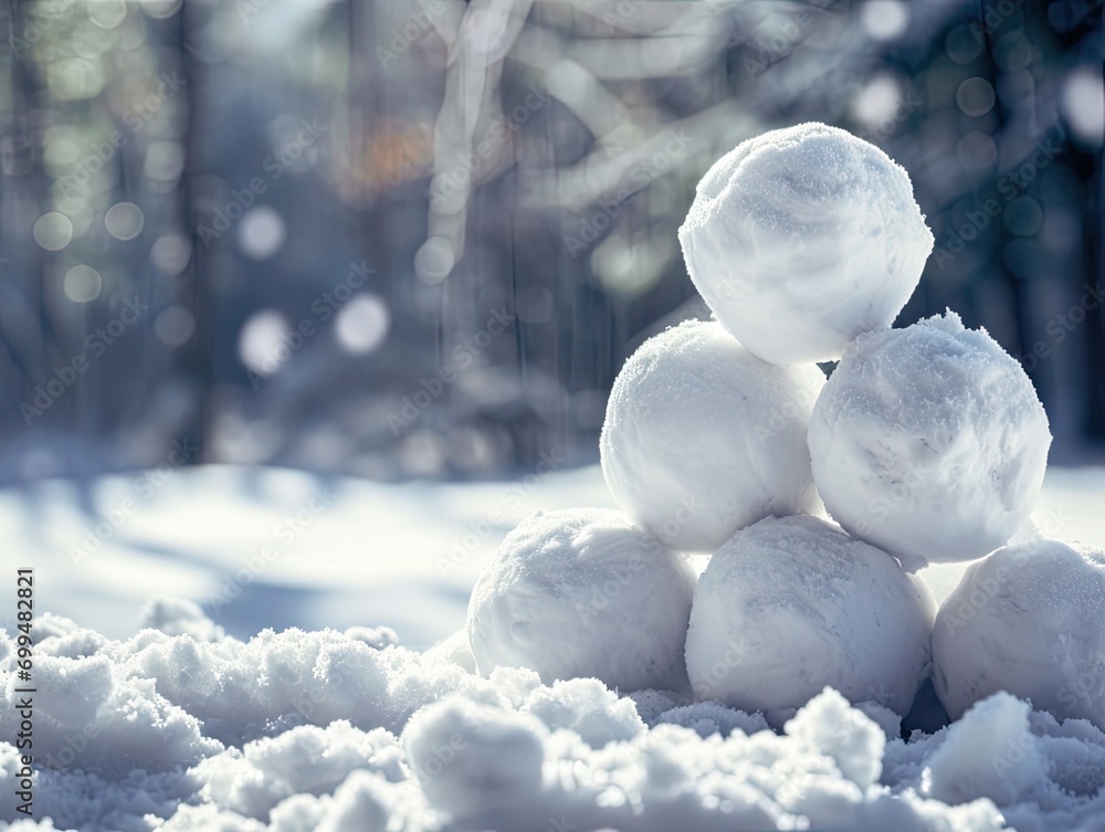 Snowball Snowballs Stacked Snow Snowy Winter Scene Background Wallpaper Image Snowball Snowballs Stacked Snow Snowy Winter Scene Background Wallpaper Image