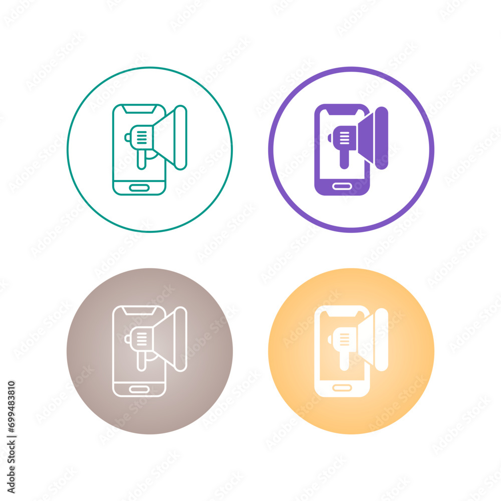 Mobile Marketing Vector Icon Mobile Marketing Vector Icon