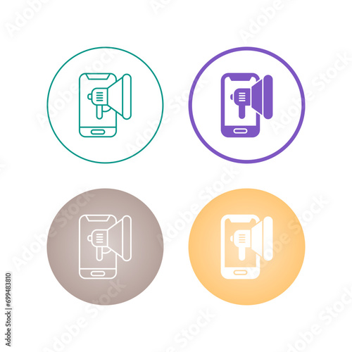 Mobile Marketing Vector Icon