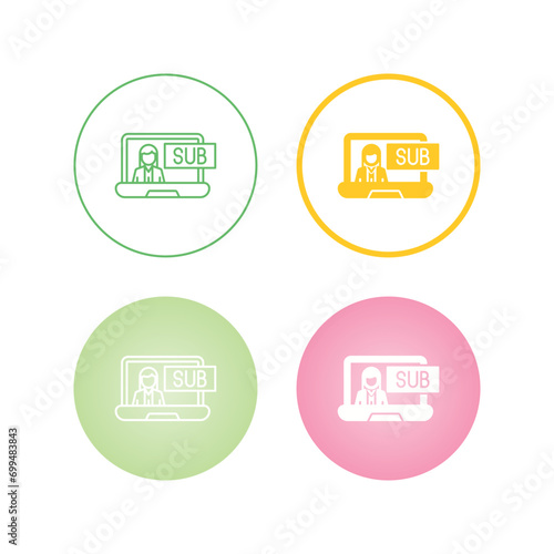 Subscriber Model Vector Icon