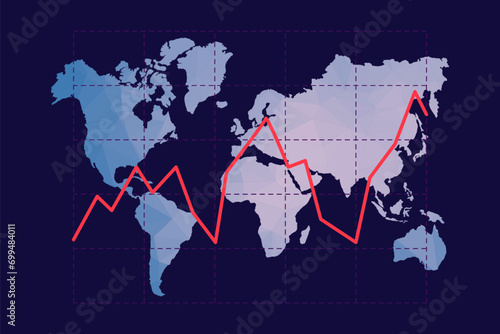 Global Economic Downturn: The Descent of Business, red arrow