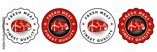 Steak House or Meat Store Labels, Badge, Emblems, Logo Templates. Signs Set. Isolated.