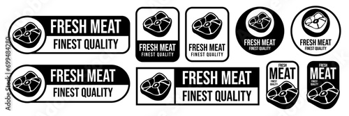 Steak House or Meat Store Labels, Badge, Emblems, Logo Templates. Signs Set. Isolated.