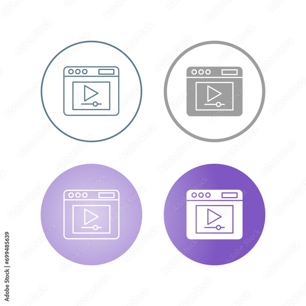 Video Player Vector Icon Video Player Vector Icon