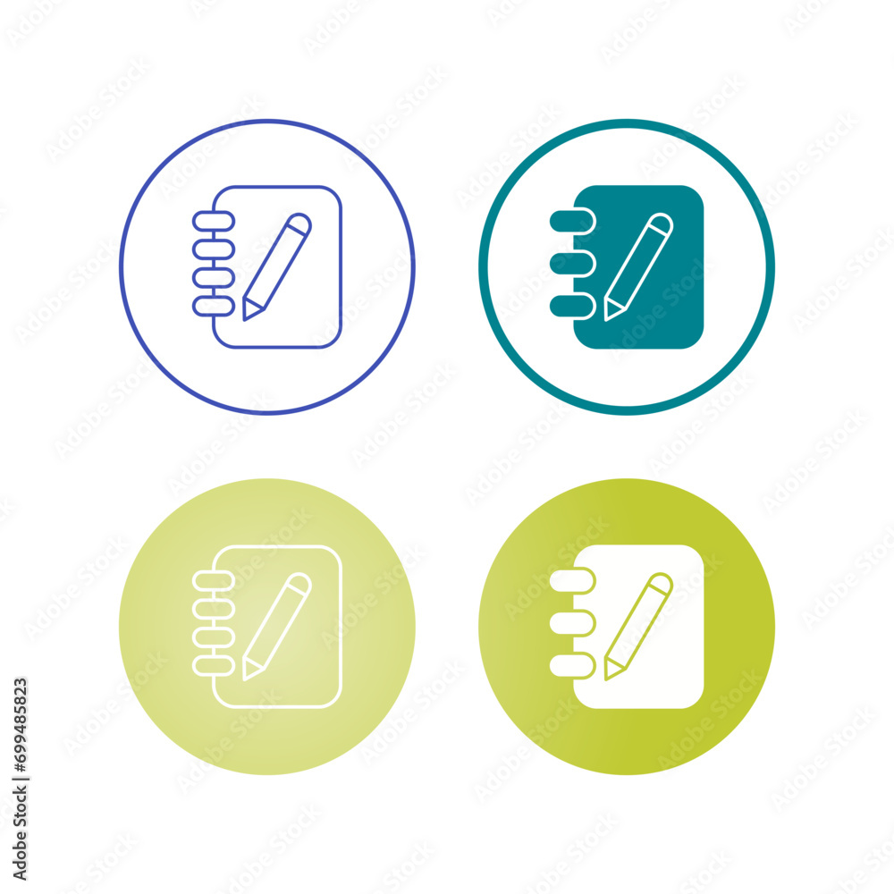 Notebook Vector Icon Notebook Vector Icon