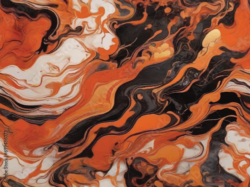 Dynamic Flow: Bold Lava-Inspired Marble Crafting Movement