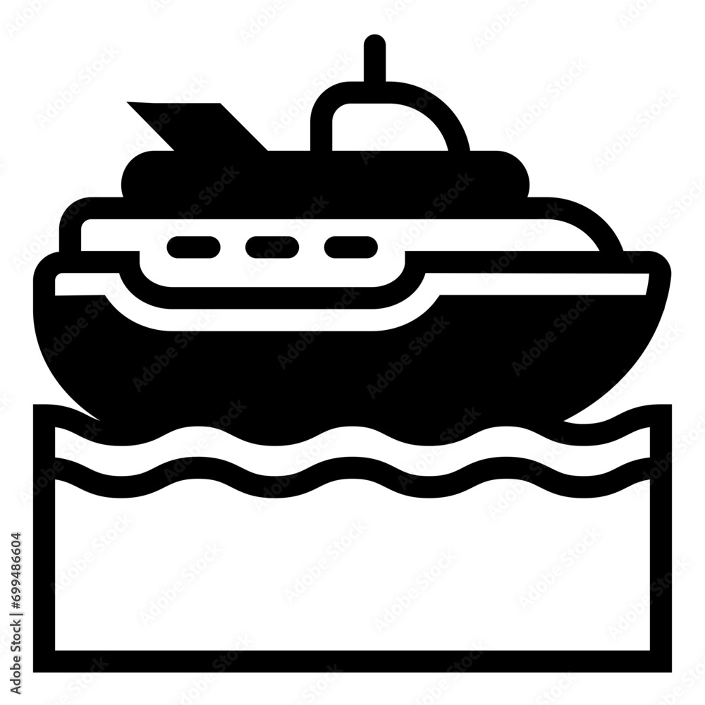 Cruise Glyph Icon Design Vector Cruise Glyph Icon Design Vector