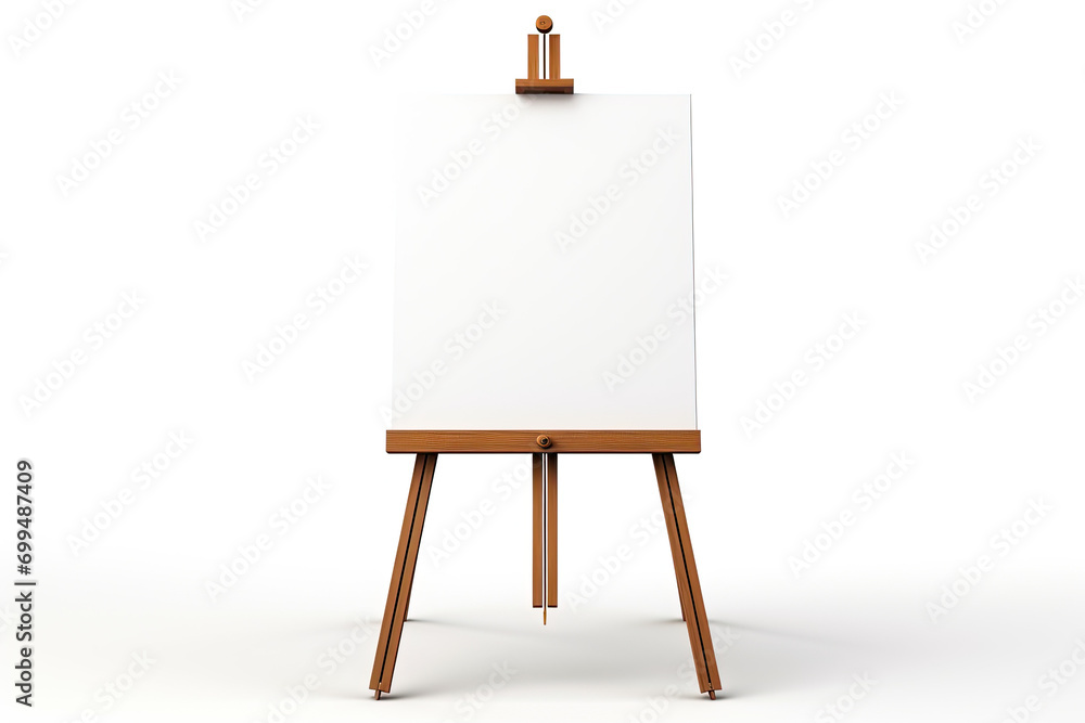 easel with blank canvas easel with blank canvas