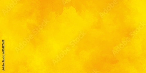 Blurry and fluffy orange or yellow background with smoke, bright and shinny yellow or orange watercolor shades grunge background with space,