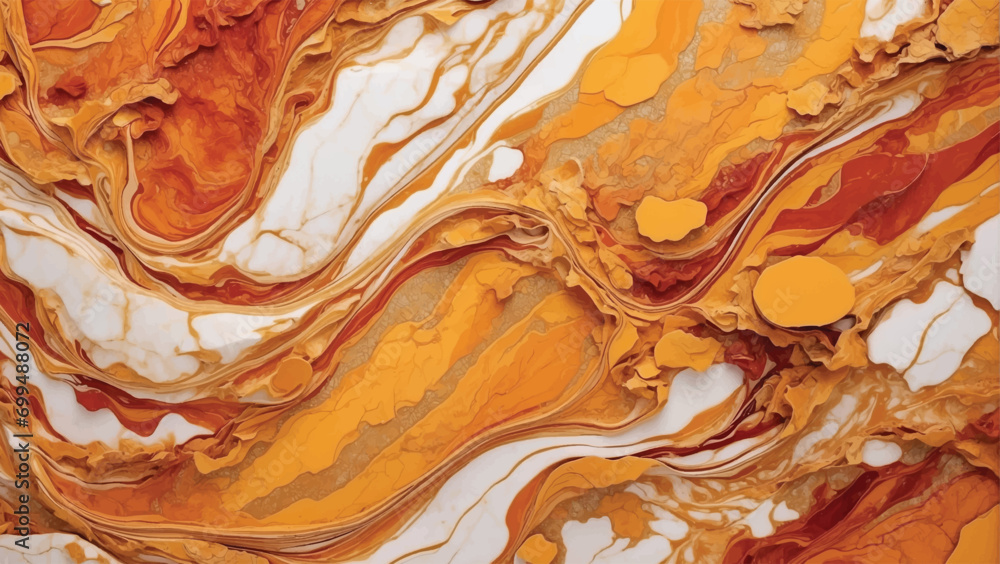 Golden Glow: Deep Orange Marble Texture Radiating Warmth Golden Glow: Deep Orange Marble Texture Radiating Warmth