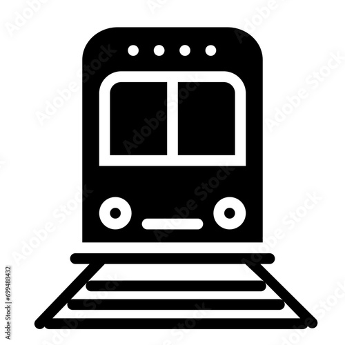 Train Solid Icon Design Vector