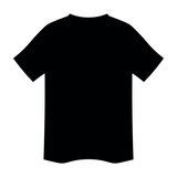T-shirt black vector icon on white background