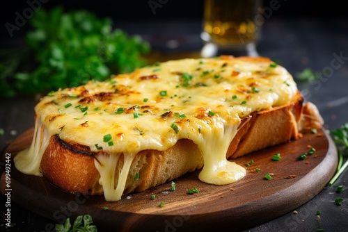 Delicious cheesy toast. Irresistible and satisfying. Generative AI