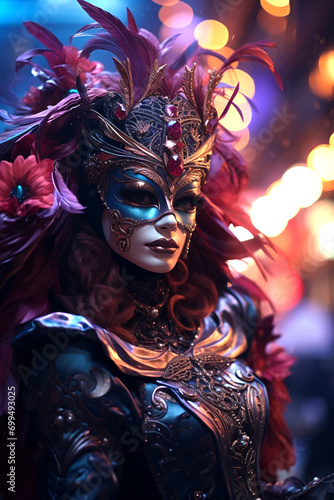New Orleans Mardi gras Carnival celebration, Generative Ai © Artist Sakib