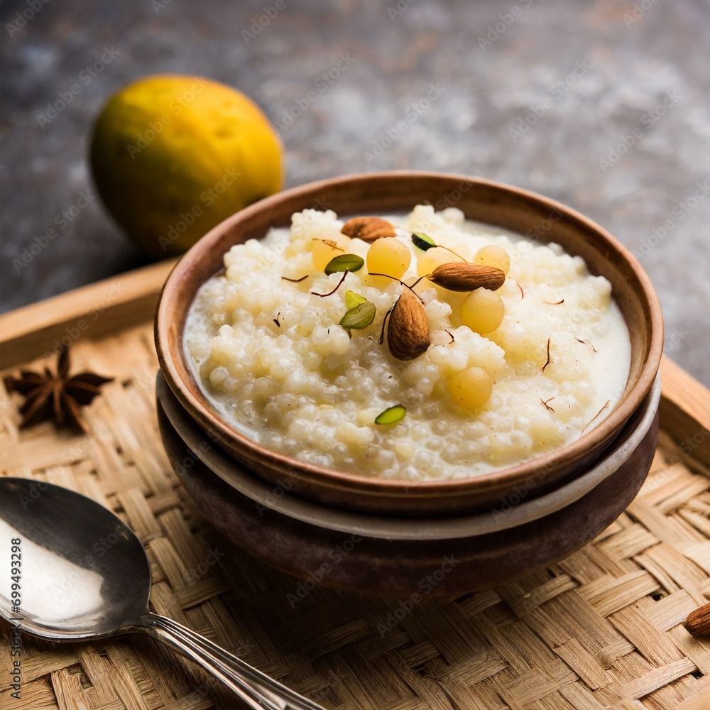 Sago Kheer or Sabudana Khir is a sweet food from India Sago Kheer or Sabudana Khir is a sweet food from India