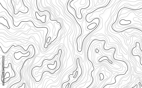 Stylized height texture map. Contour topographic. Isolines height lines. Abstract geographic mountain illustration.