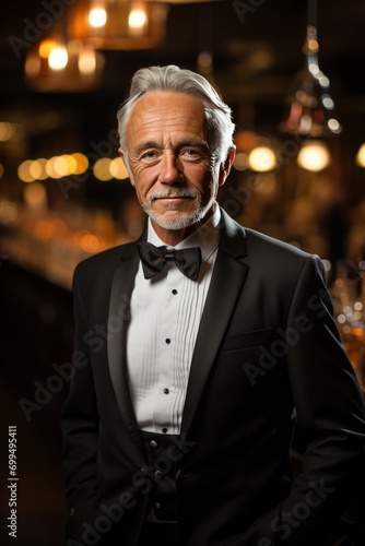 Philanthropist at a black-tie fundraising gala to support medical research and innovation, Generative AI