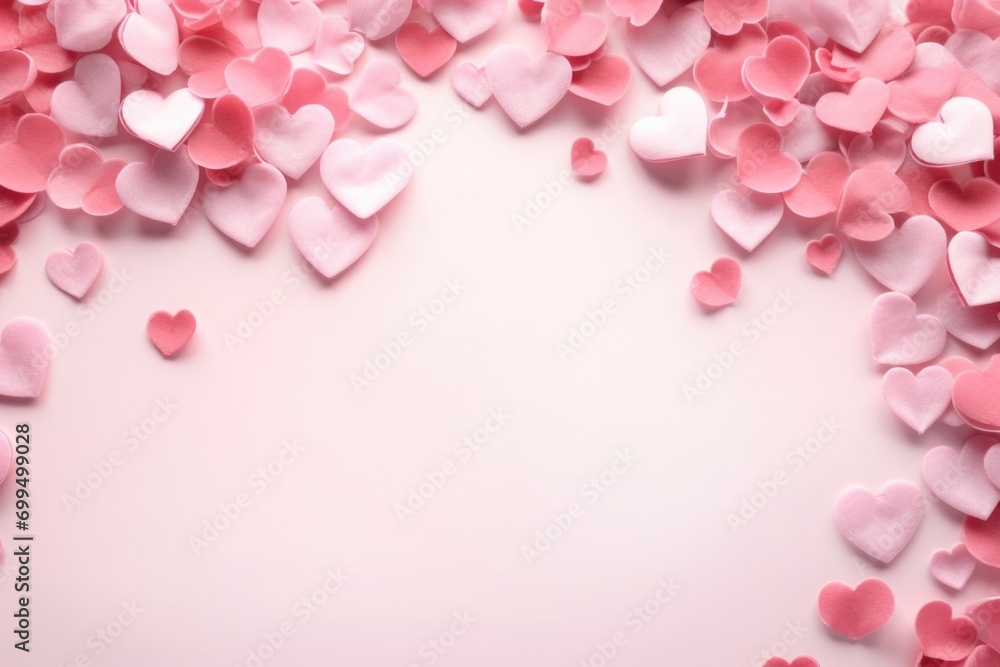 Valentine's day background with hearts. . Red heart.	