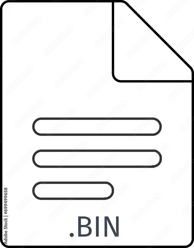 BIN Black Empty Outline Doc icon BIN Black Empty Outline Doc icon