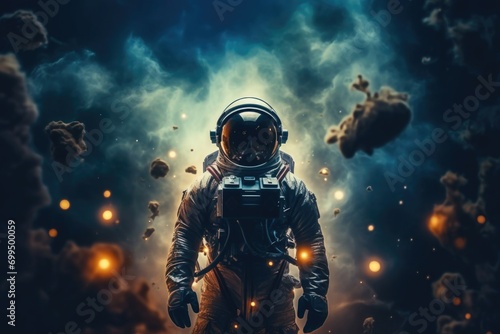 Astronaut in space. Space Travel. Generative AI.