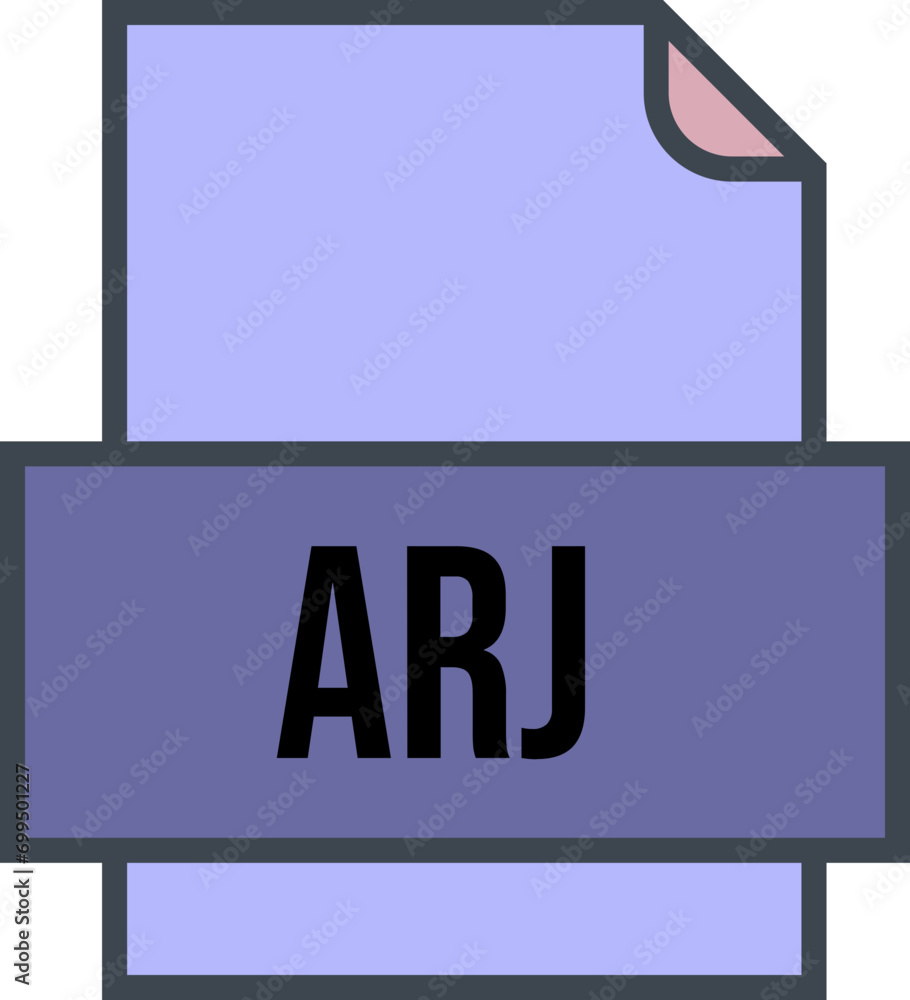 ARJ File Icon Fill and outline Crisp corners ARJ File Icon Fill and outline Crisp corners
