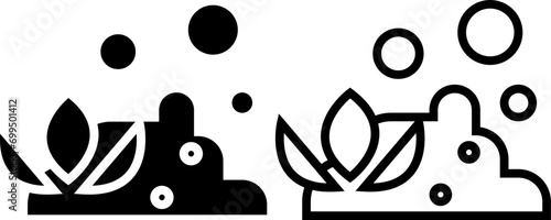 compost icon, sign, or symbol in glyph and line style isolated on transparent background. Vector illustration