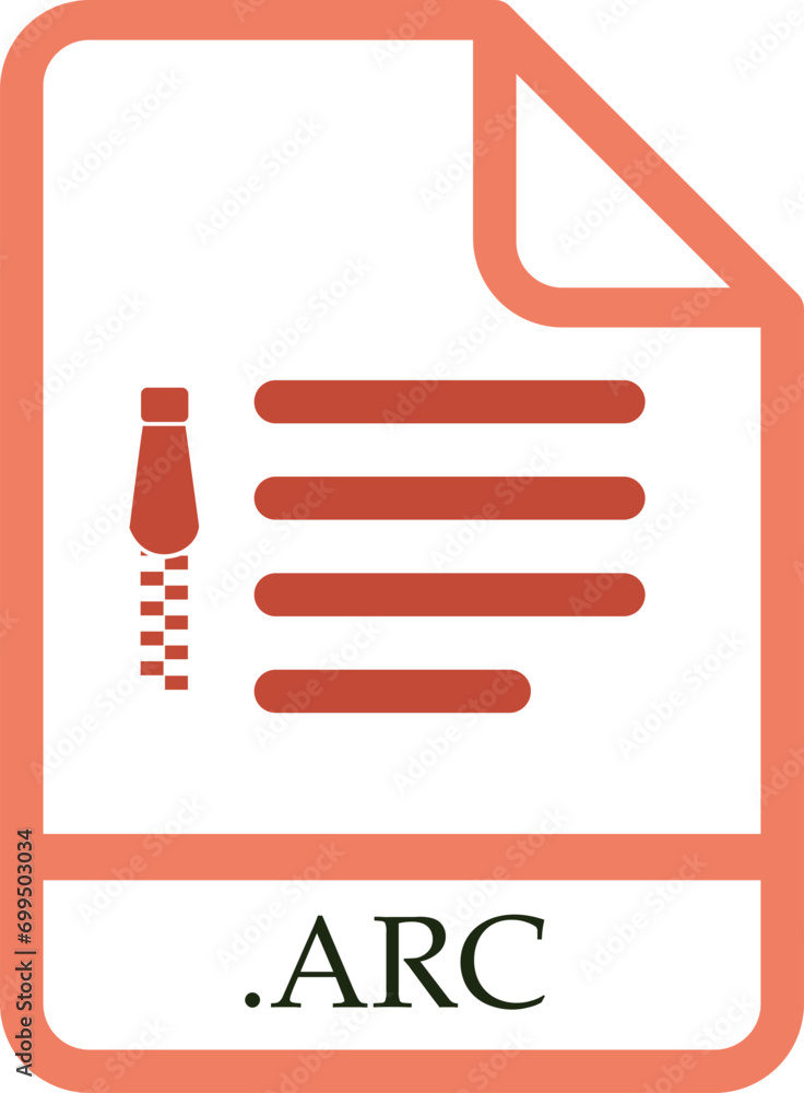 ARC File Minimal icon with symbol ARC File Minimal icon with symbol