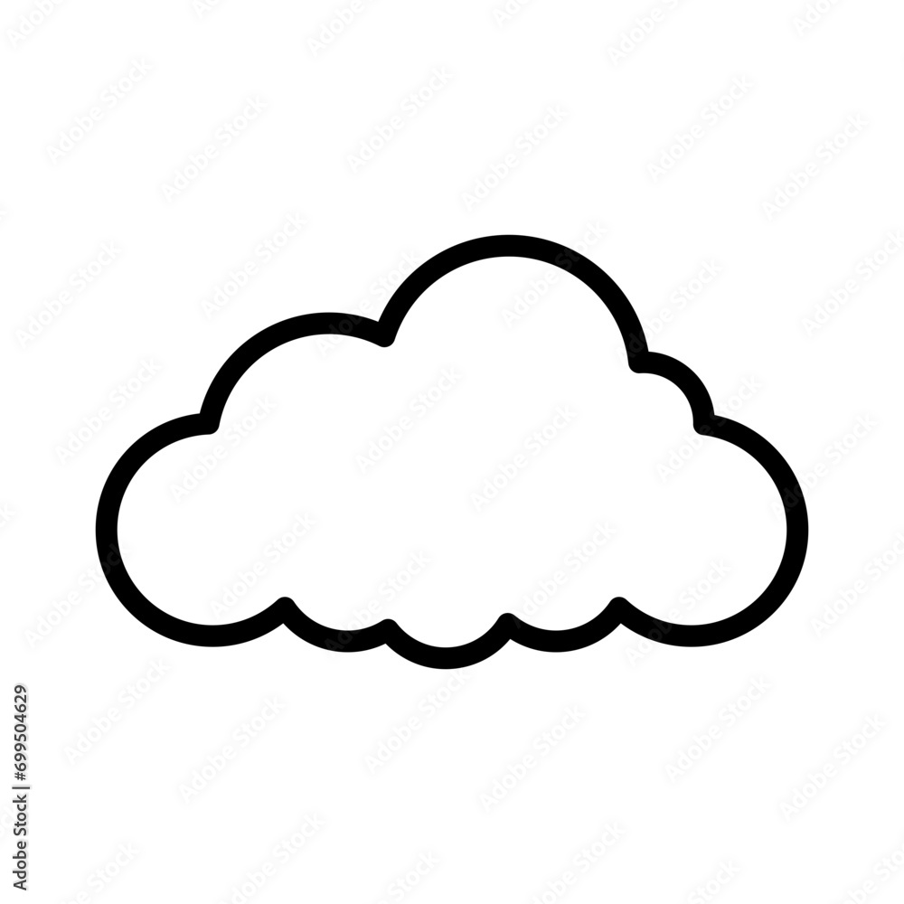 cloud icon line with transparent background cloud icon line with transparent background