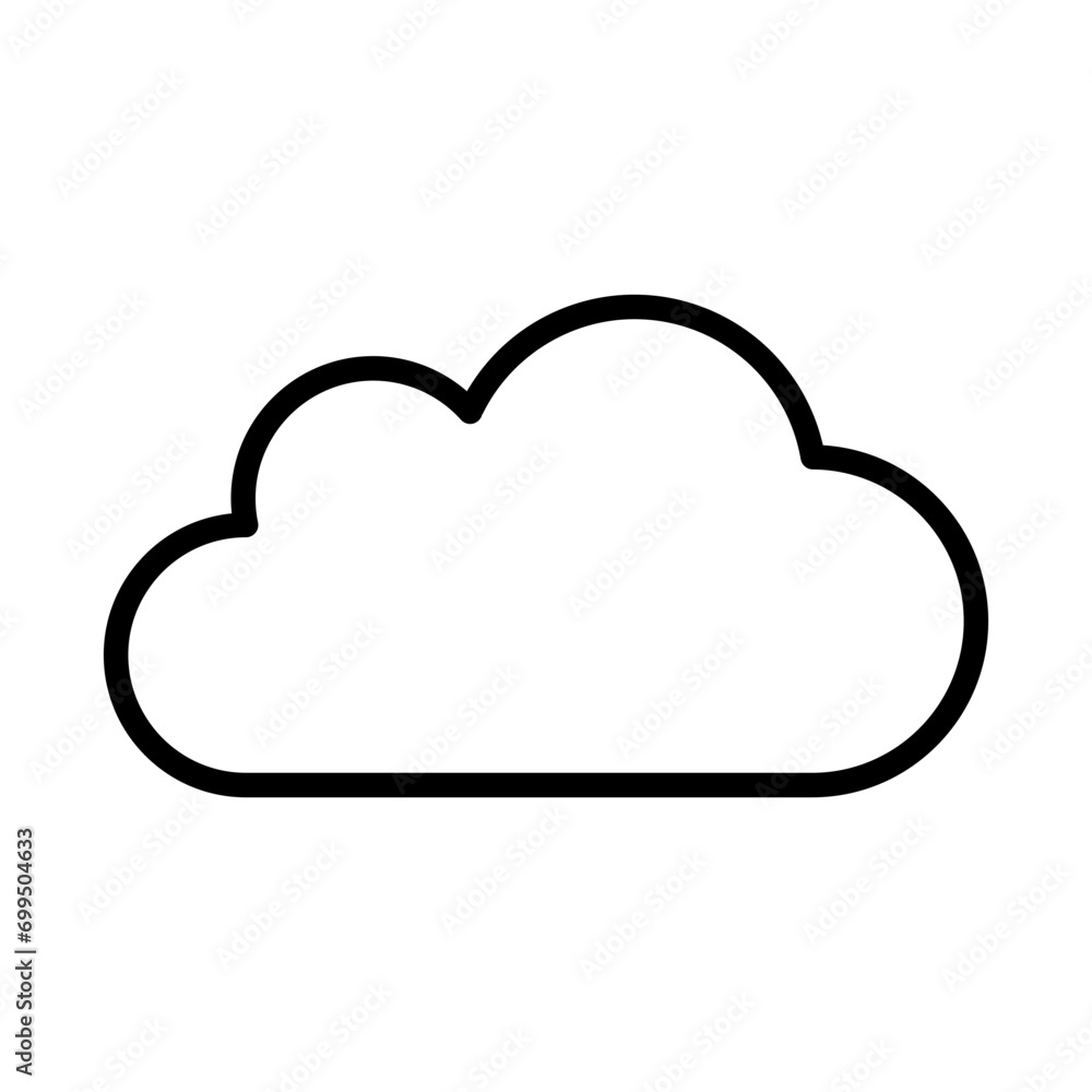 cloud icon line with transparent background cloud icon line with transparent background