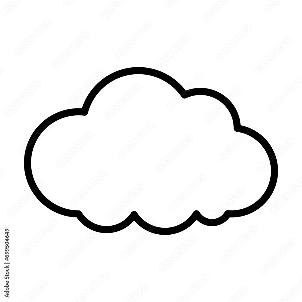 cloud icon line with transparent background cloud icon line with transparent background