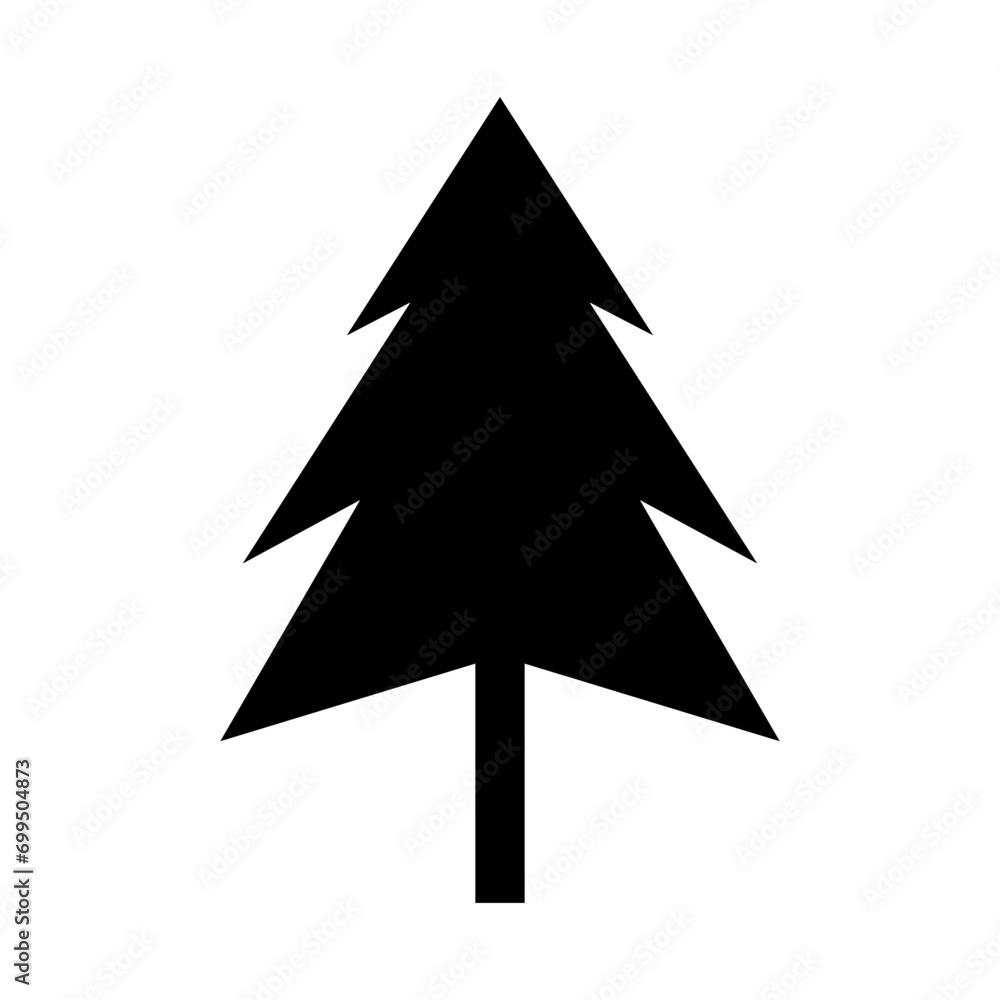 Fir tree icon on transparent background Fir tree icon on transparent background