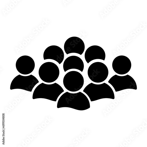 people, group , team icon glyph with transparent background photo
